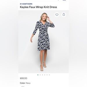 41 Hawthorn Kaylee Faux Wrap Knit Dress